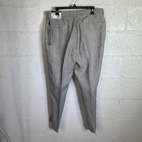 Bar III Men's Slim-Fit 100% Linen Suit Pants, Grey 34X30 $135 - Picture 8 of 8